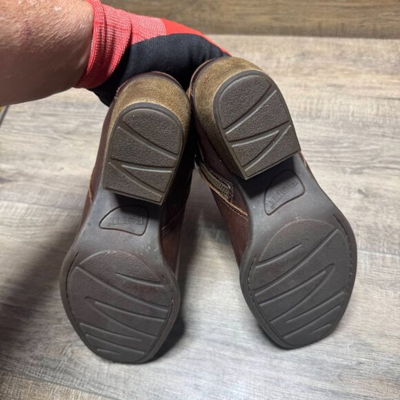 Born Payton Brown Leather Wraparound Strap Ankle Boots Women's Size 7.5 - Picture 4 of 7